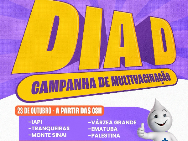 Prefeitura de Independência promove Dia D de Multivacinação para proteger a saúde da população